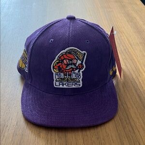 Mitchell & Ness Purple Los Angeles Lakers Corduroy Snapback Hat